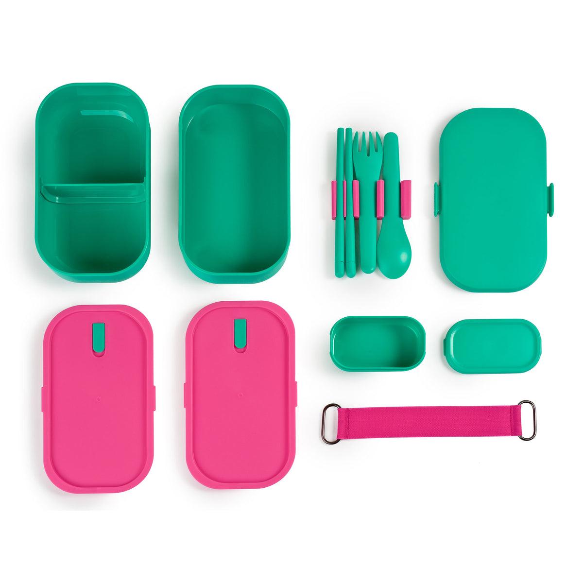 Green & Pink Leakproof NonToxic Bento Box For Adults & Kids Hämtmat