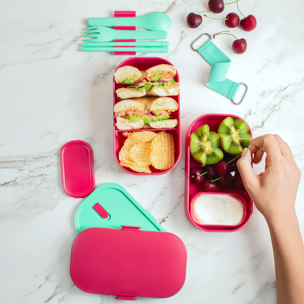 Everyday Bento Lunch Box (With Dividers), Happy Meals